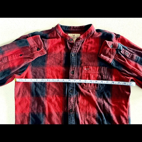 Hollister long sleeve flannel, size L, colour Red and Black - Picture 4 of 8